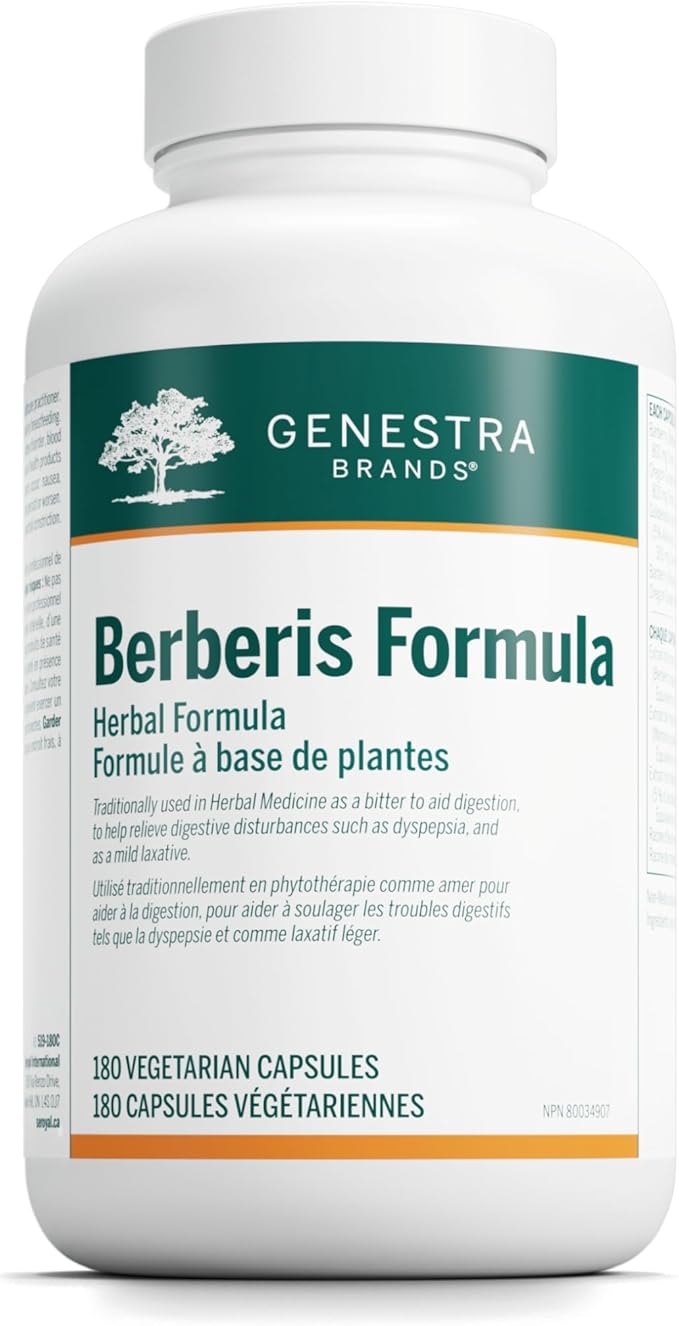 Genestra - Berberis Formula - 180 Vegetable Capsules
